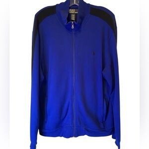 Polo Ralph Lauren men’s zip up track jacket, size XL, black stripe on sleeves